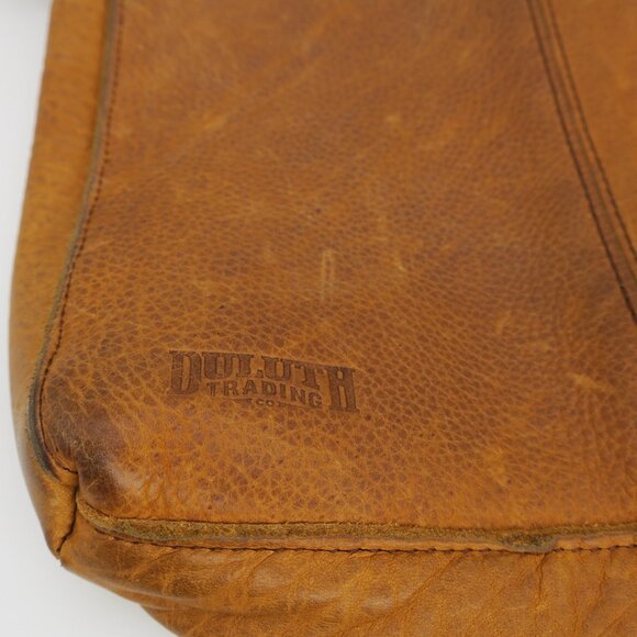 Duluth Lifetime Leather Medium Sling Bag Crossbody Purse Honey - Picture 3 of 5
